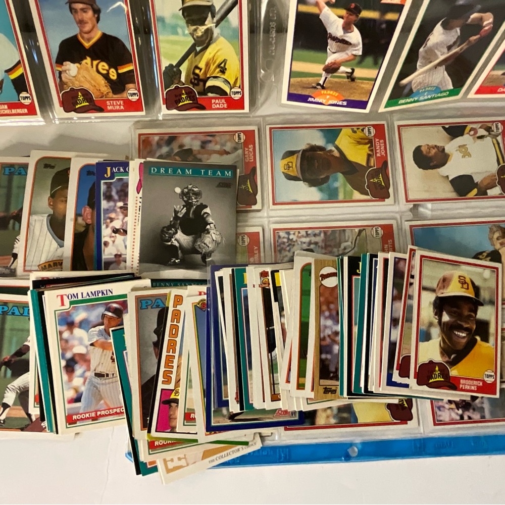 San Diego Padres Baseball Cards 1984-91, Topps, Score, SkyBox..Lot Of ~160